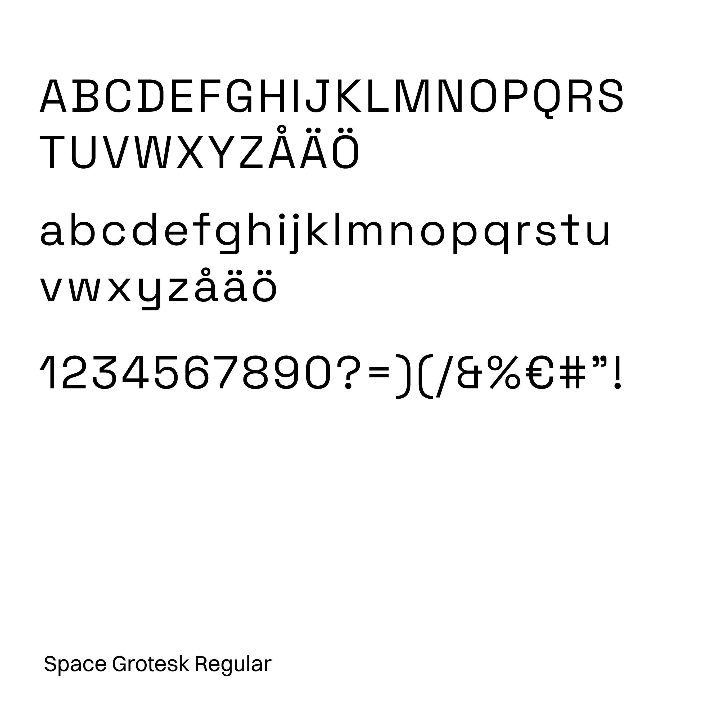 Typografiskt system för Sedge